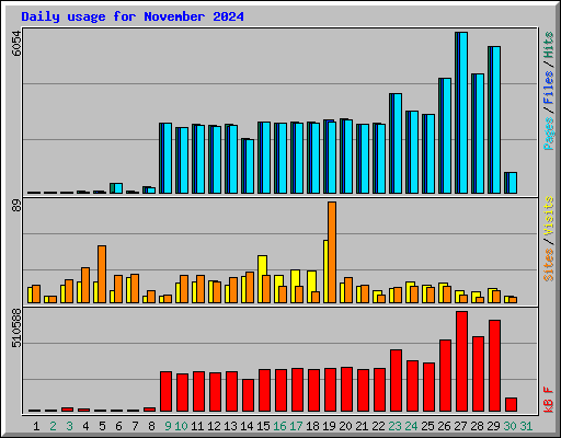 Daily usage for November 2024