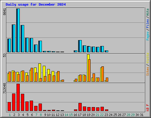 Daily usage for December 2024