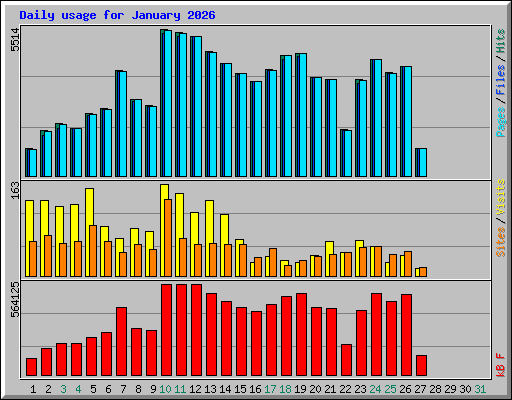 Daily usage for January 2026