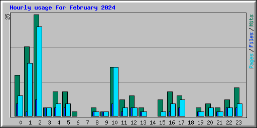 Hourly usage for February 2024