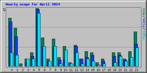 Hourly usage for April 2024