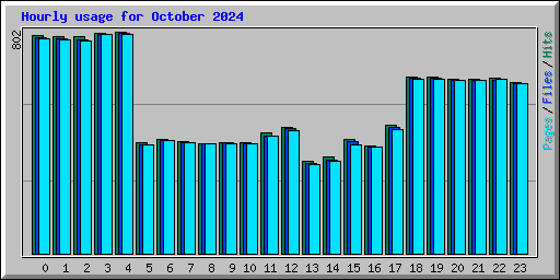 Hourly usage for October 2024