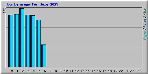 Hourly usage for July 2025