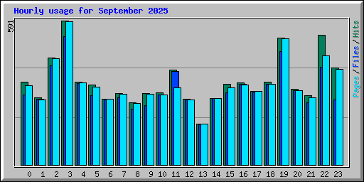 Hourly usage for September 2025