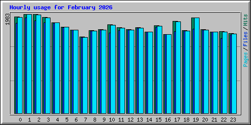 Hourly usage for February 2026